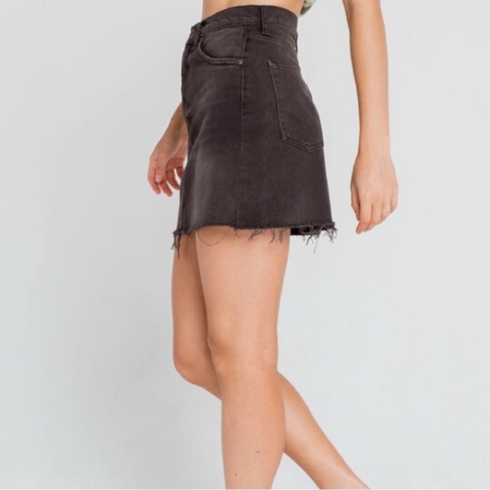 Classic Black Denim Skirt